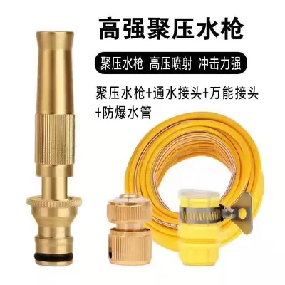 Washing Spray Gun Watering Flowers and High pressure car wash water gun - metal-brass-water-gun-brass-water-gun-metal-connector-25m-hose