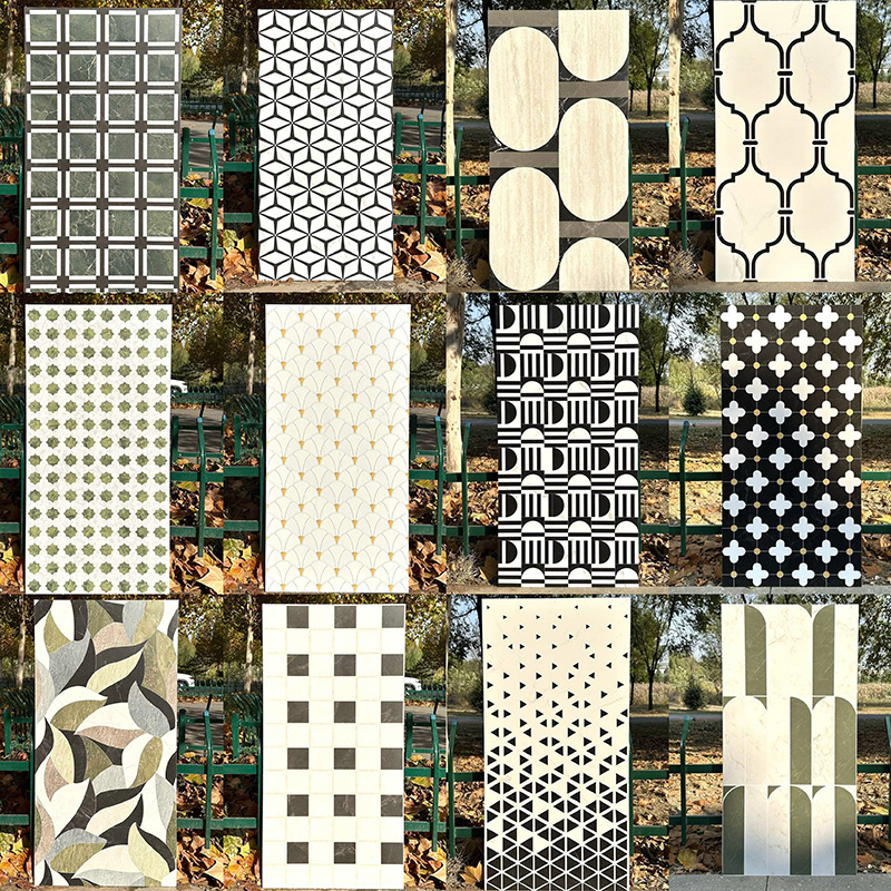 Imitation Waterjet Mosaic Marble Tiles 600X1200 Shower Background Tiles Villa Hotel Club Anti-Slip Floor Tiles Imitation Waterjet Mosaic Marble Tiles 600X1200 Shower Background Tiles Villa Hotel Club Anti-Slip Floor Tiles