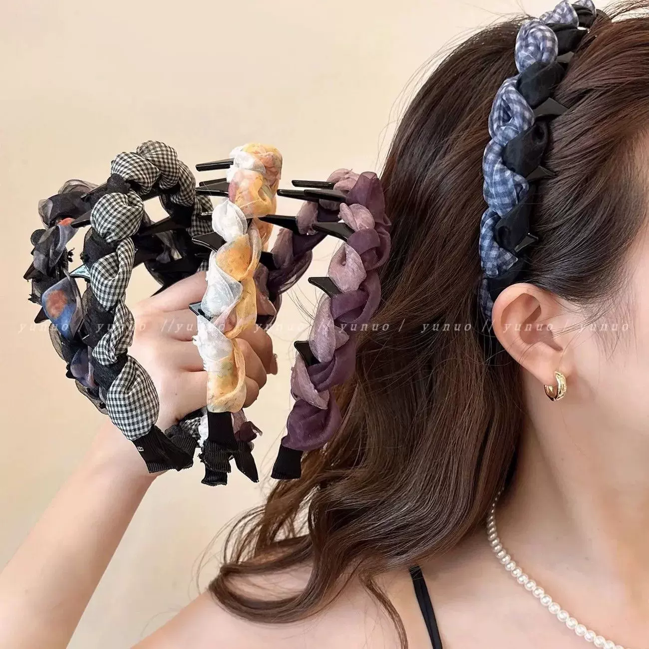 气质公主头饰2025新款超仙带齿发箍麻花高颅顶女防滑洗脸头箍发饰