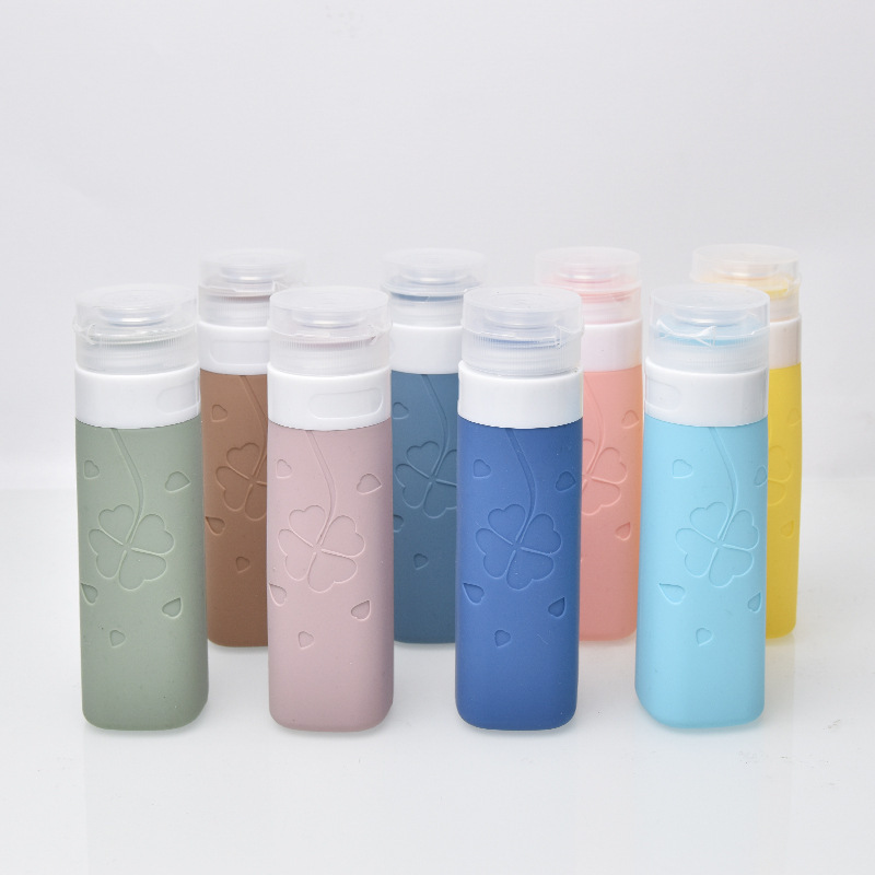 厂家现货硅胶旅行分装瓶化妆品洗发水便携空瓶子套装沐浴露按压瓶