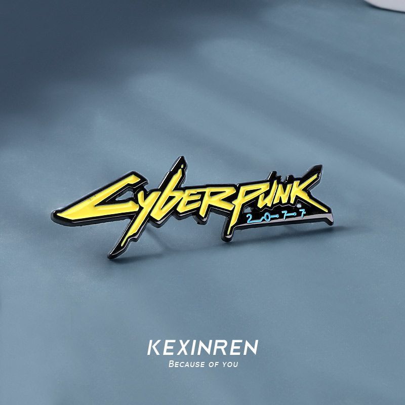 Cyberpunk 2077 Peripheral Steam Game New Brooch Student Niche Stylish Backpack Jewelry Pendant