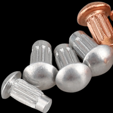 滚花标牌铆钉紫铜GB827铭牌铝帽钉扁头商标铆接C2M2.5M3厘4半圆头