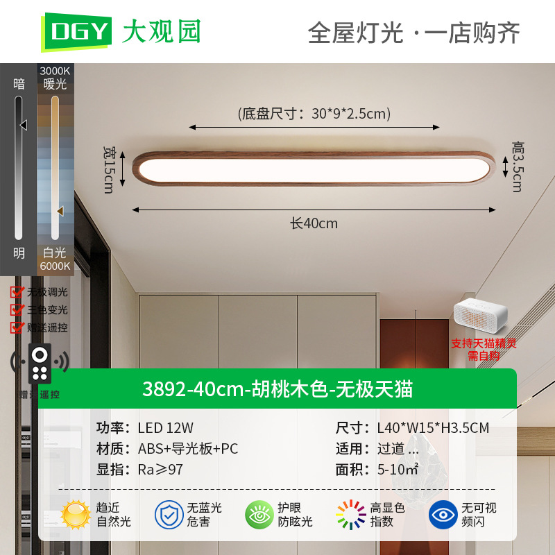 Pasillo de pasillo LED lámpara de techo de viento antiguo ultra delgada moderna vestibular simple lámpara de balcón L263