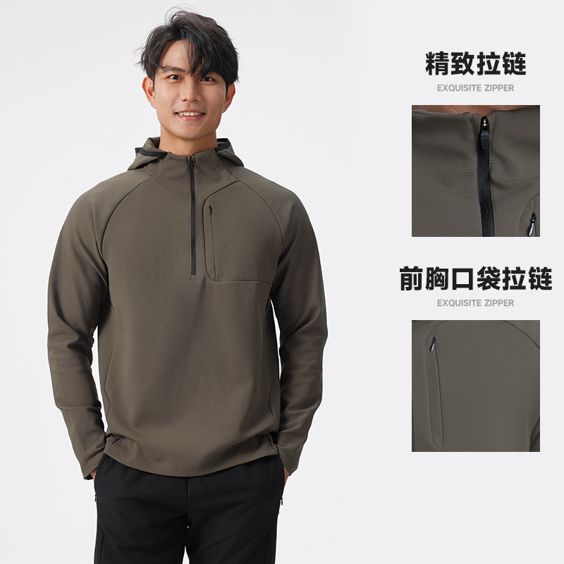 Dijia mismo estilo chaqueta de los hombres de otoño e invierno nuevo negocio moda ropa deportiva casual chaqueta con capucha delgada