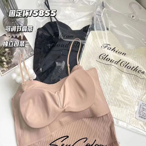 Live broadcast golden velvet thermal suspender underwear for women with fixed coasters, adjustable shoulder straps and suspenders, slim vest for women