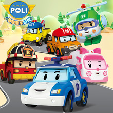 正版授权珀利警车玩具车惯性车安巴救援车海利直升机POLI趣味玩具