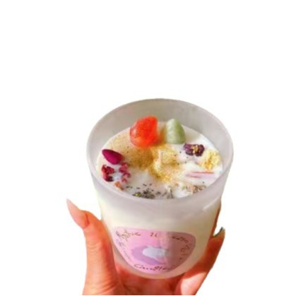 Comercio exterior vela perfumada en el viento regalos de Navidad cristal flores secas perfume regalo de mano de Navidad hecha a mano