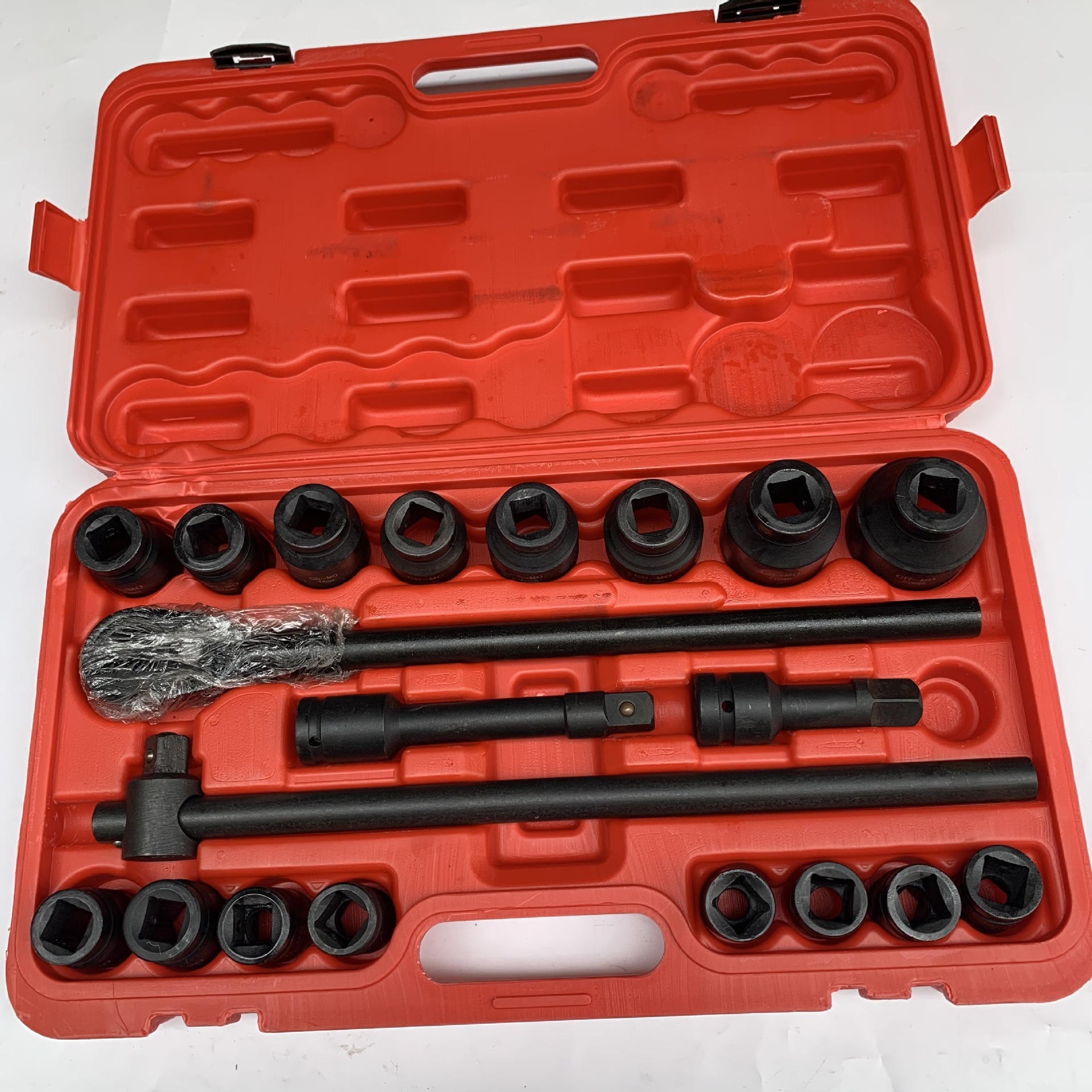 21件套3/4重型风炮套筒组套重型六角套筒十二花套筒扳手汽修工具