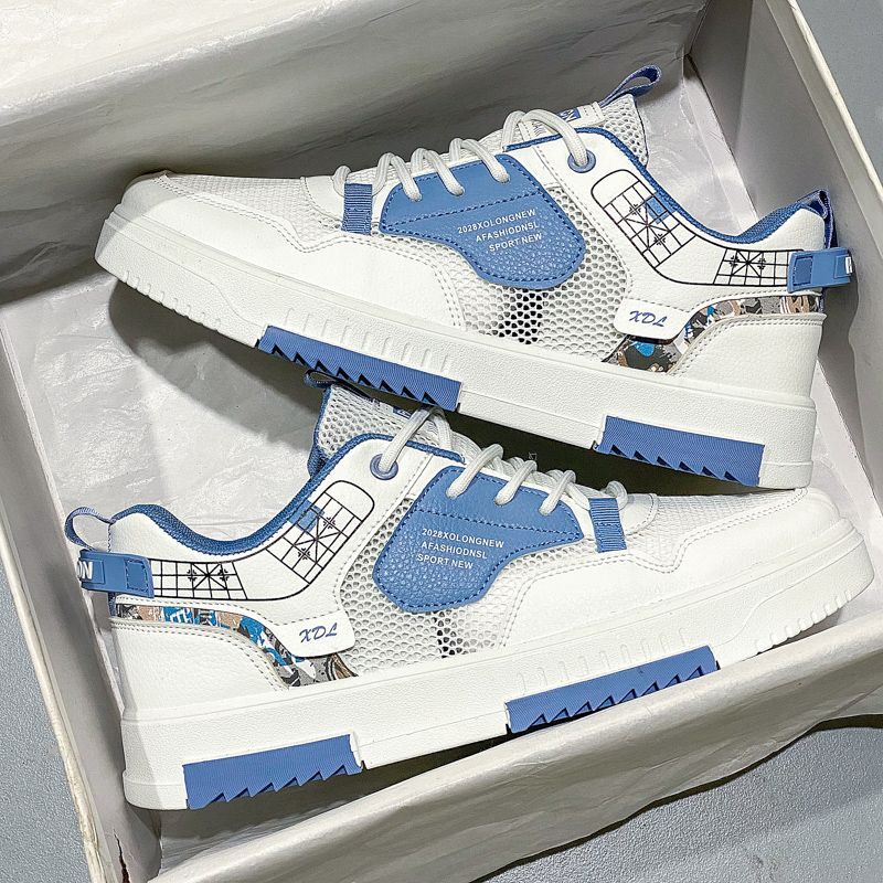 Men's Shoes Spring Breathable Thin Mesh Mesh Shoes All-match Casual Sneakers Men's Sports Heightening Small White Trendy Shoes