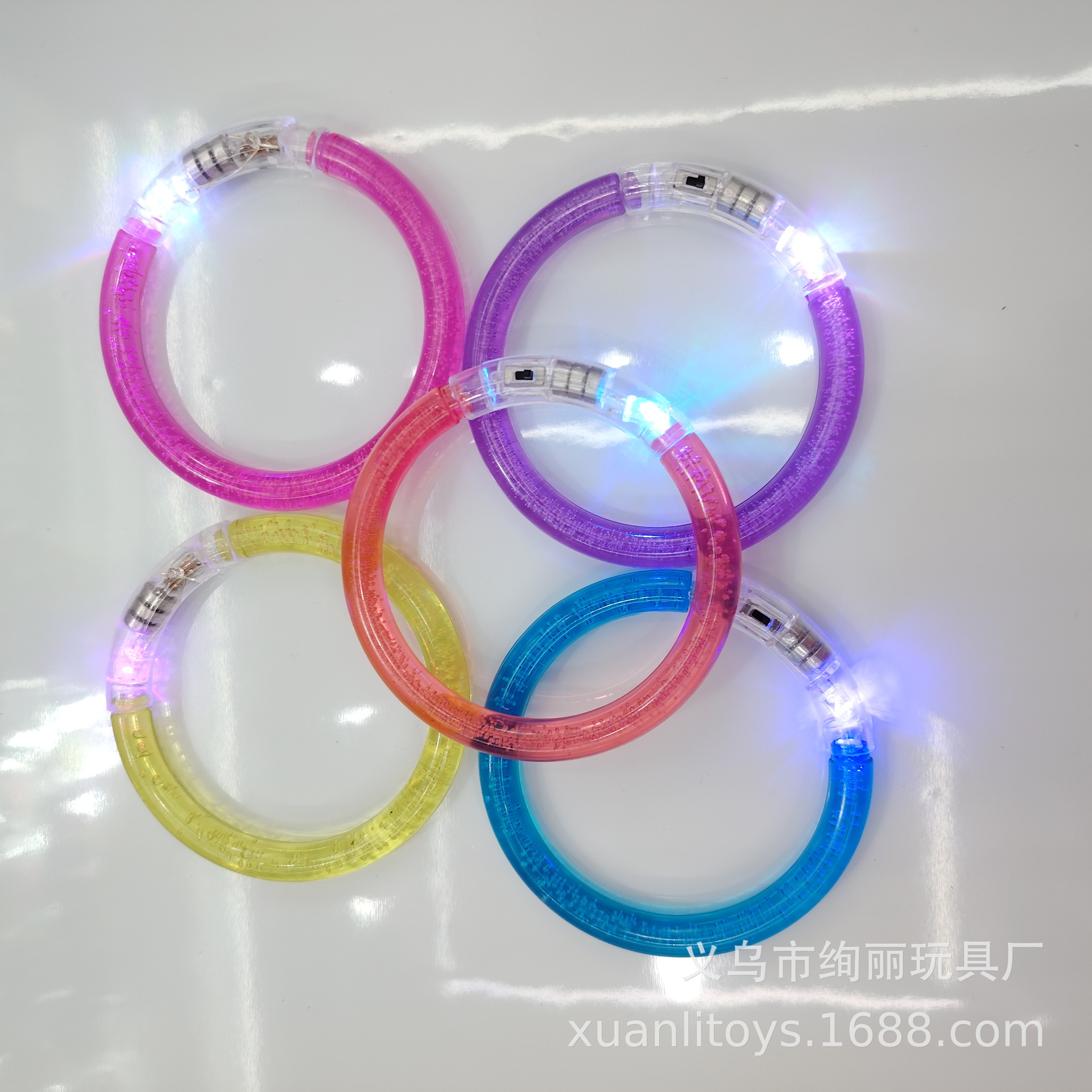 Nueva pulsera luminosa acrílica LED flash juguetes juguetes para niños fiesta concierto animador juguetes luminosos
