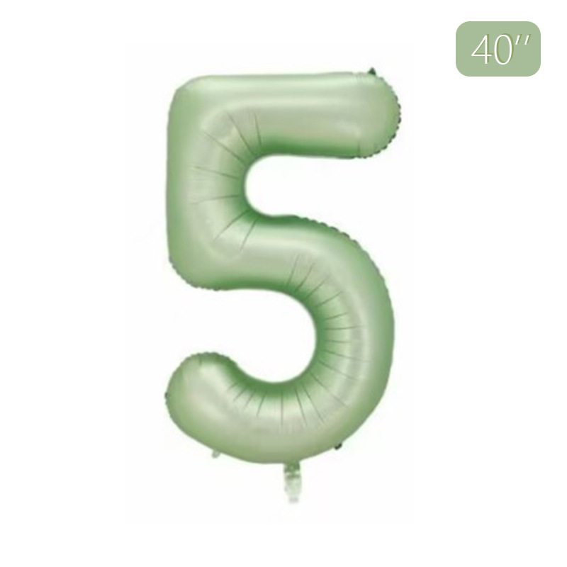 Olive Green 40-Inch Large Foil Balloons Number Theme For Children's Birthday Parties Toy & Game_voghion.com