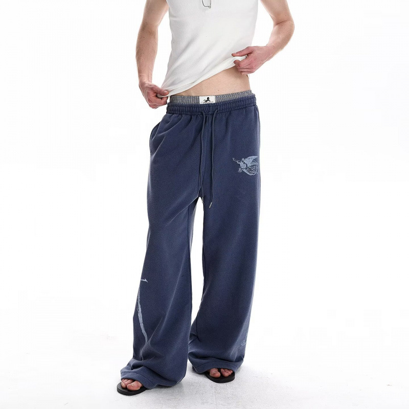 Girls' casual pants, new autumn and winter style, for older girls and junior high school students, fleece-lined, tapered pants, thick fabric, factory wholesale.