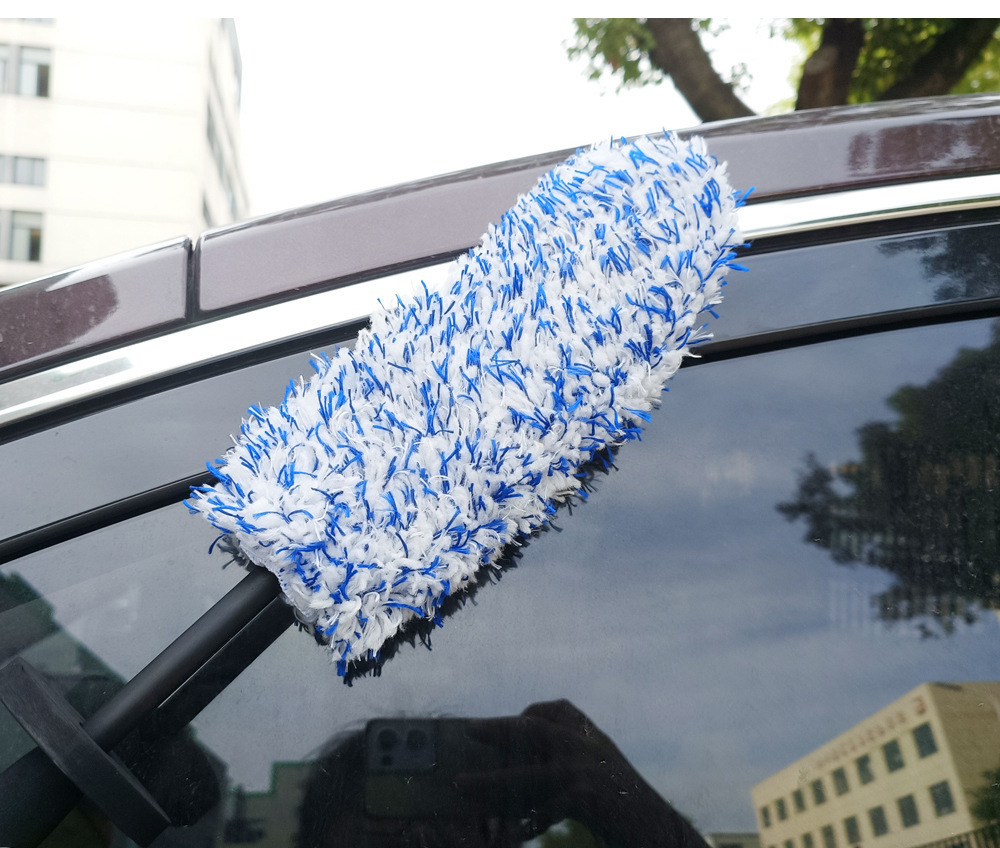 Cross-Border Automotive Long-Haired Plush Microfiber Car Wash Brush Tire Rim Wheel Hub Beauty Cleaning Brush Wheel Hub Brush