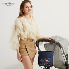 跨境单肩时尚妈咪包母婴外出包婴儿车挂包防水多功能妈咪包