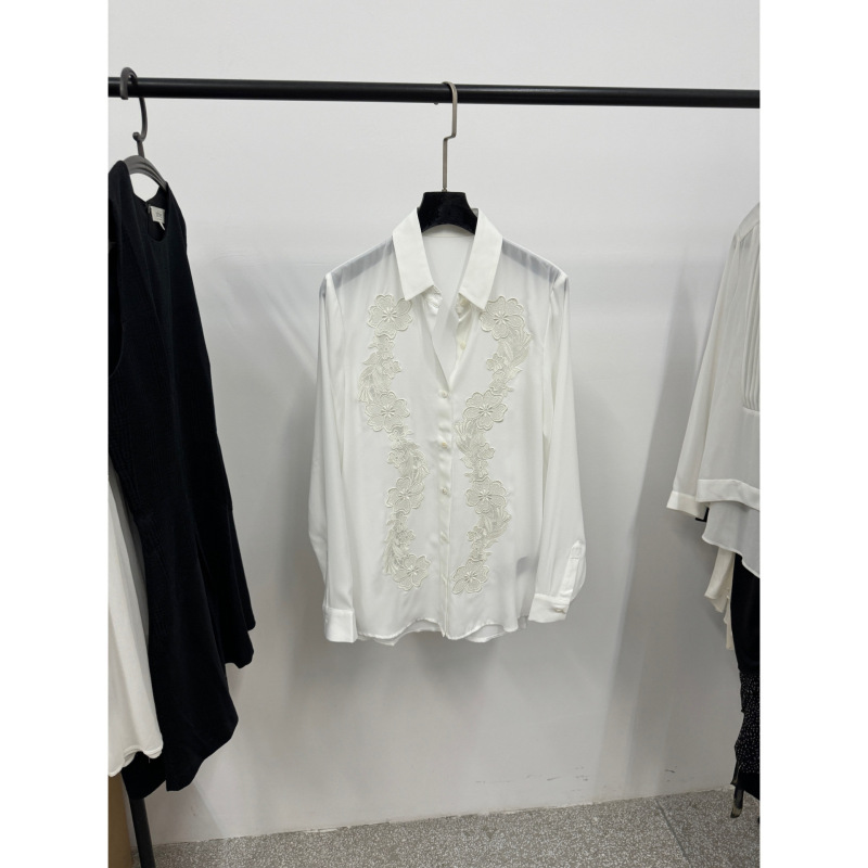 High twist chiffon water soluble lace lace shirt imported by tail single method High twist chiffon water soluble lace lace shirt imported by tail single method