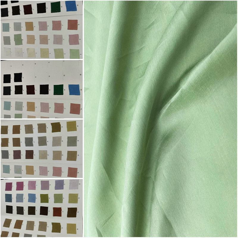 春夏新款80g 32支天丝面料 女装天丝透气连衣裙衬衣套装 汉服布料