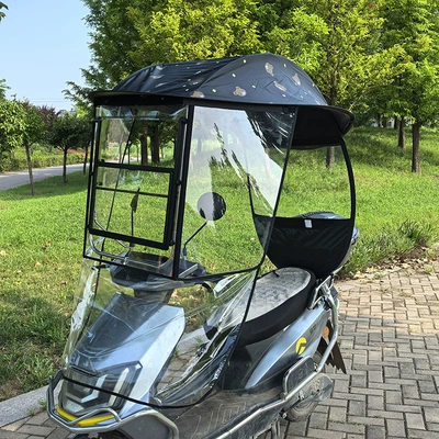 rainproof and sun-blocking cover, Elektromobil üçün ön şüşə çətiri (günlük) - sliding-window-cover-half-cover-style-cartoon-bear-suitable-for-all-seasons-suitable-for-vehicles-with-rearview-mirrors