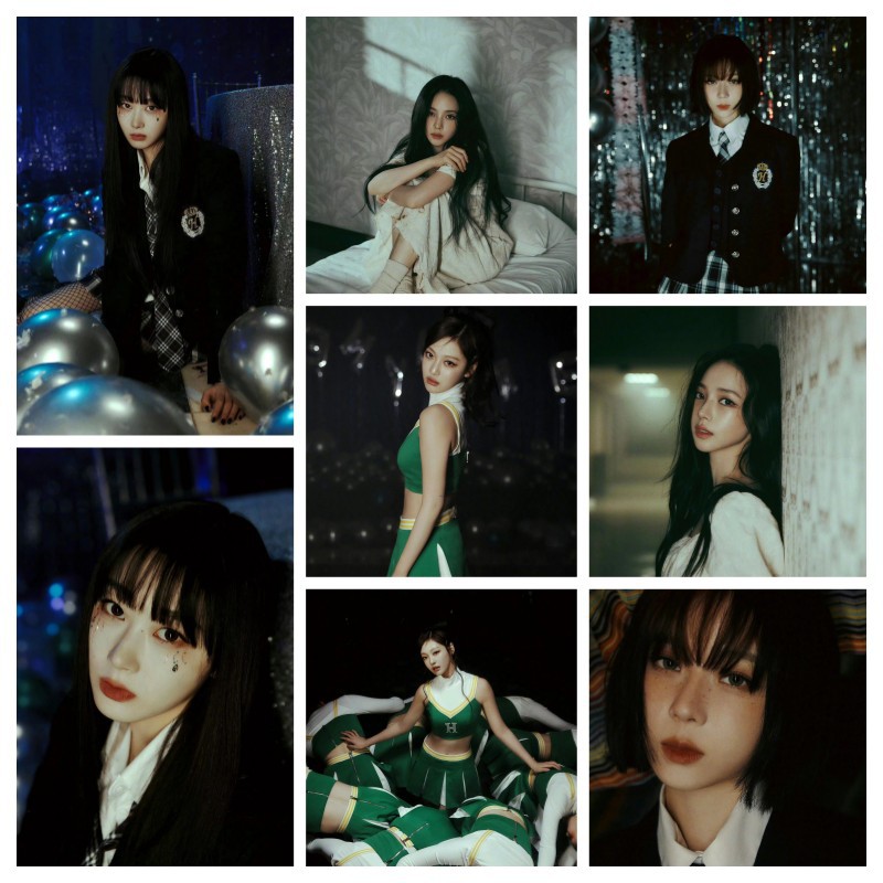 a epa《mUnhappy》成员预告照同款不干胶海报 墙贴画 明星周边