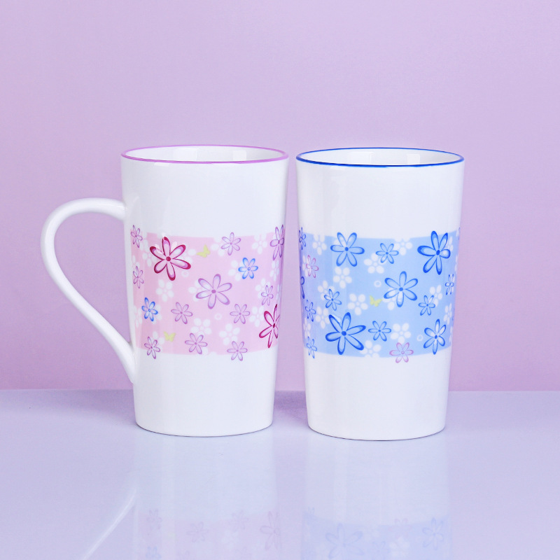 Taza grande de alta temperatura, taza de agua de cerámica de gran capacidad creativa para el hogar, taza de café con leche para el desayuno de avena europea