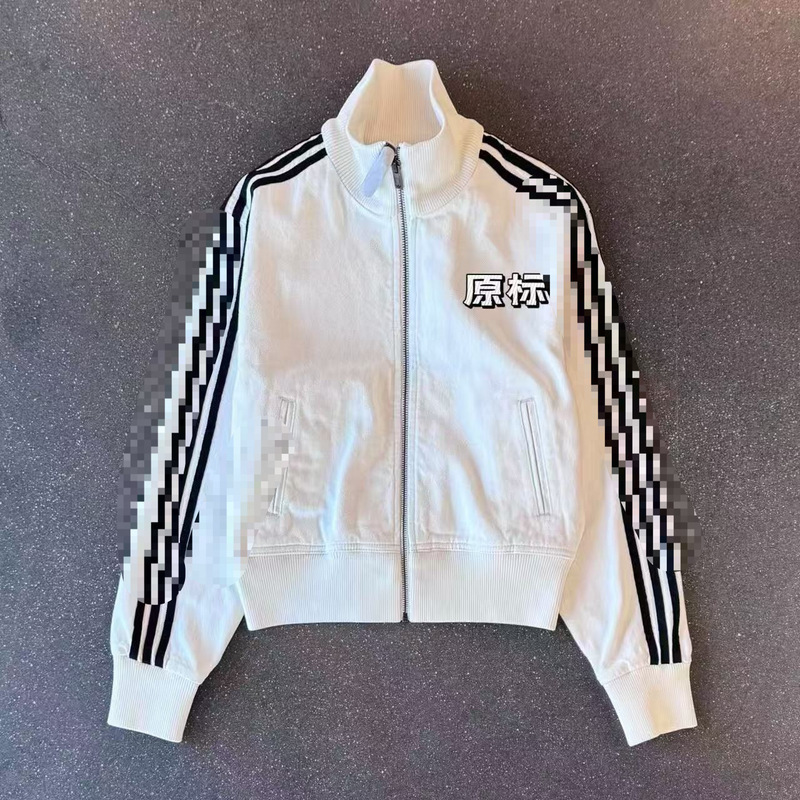 26 Spring and Autumn New Style White Denim Stand Collar Versatile Sports Jacket with Ribbed Hem Short Jacket Other Styles Available Wholesale 26 Spring and Autumn New Style White Denim Stand Collar Versatile Sports Jacket with Ribbed Hem Short Jacket Other Styles Available Wholesale