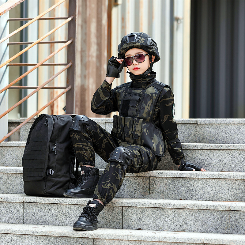 Dragon Action Delta Children's Camouflage Uniform Set Summer Camp Outdoor Kindergarten Performance Costume Military Training