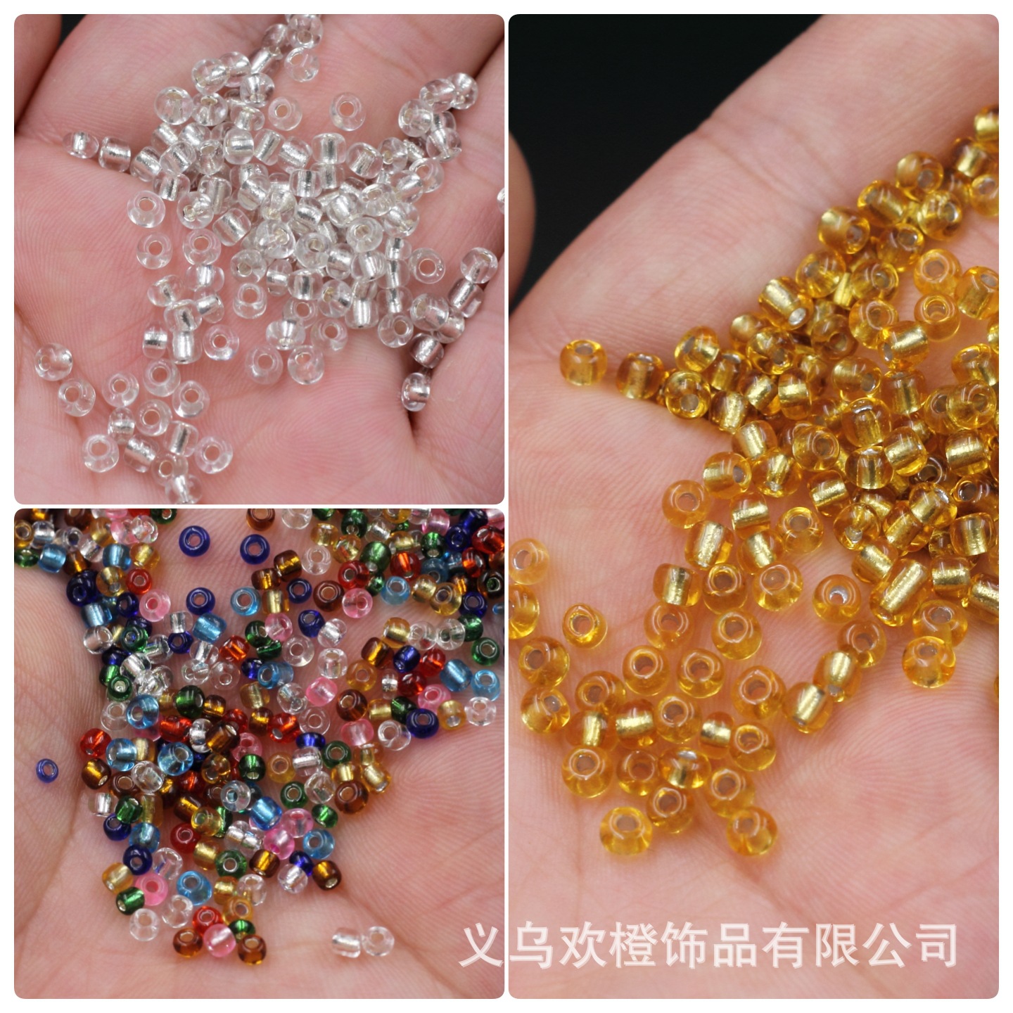 灌银玻璃米珠子diy饰品配件手链项链隔珠十字绣民族服饰串珠材料