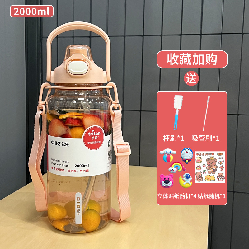 핑크 2000ML+청소 도구+DIY 장식