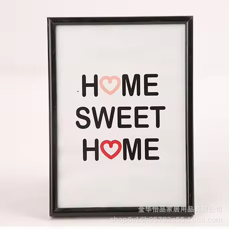 6/7/8/ 10inch A4 Simple Narrow Border Design Black and White Pvc Photo Frame Cross-Border Hot Selling Picture Frame Manufacturer Wholesale