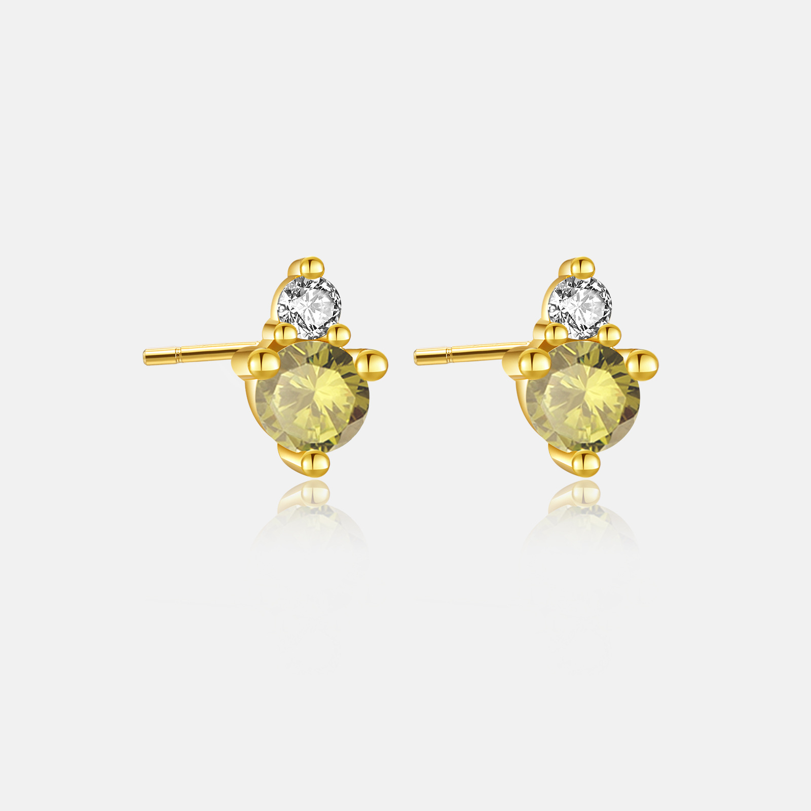 4g Weight 0.05µm-0.08µm Gold Plating Thickness Electroplating Gold Plating Process 925 Sterling Silver Ear Needle Material 18K Real Gold Plated Plating Material Birthstone Inlay Material Ear Studs Classification 1 Pair Quantity Holiday, Daily Occasion 925 Sterling Silver Material Round Pattern Women's Gender Casual, Simple Style Style Inlay Craft 1 Pair 925 Sterling Silver Birthstone Round Ear Studs 12