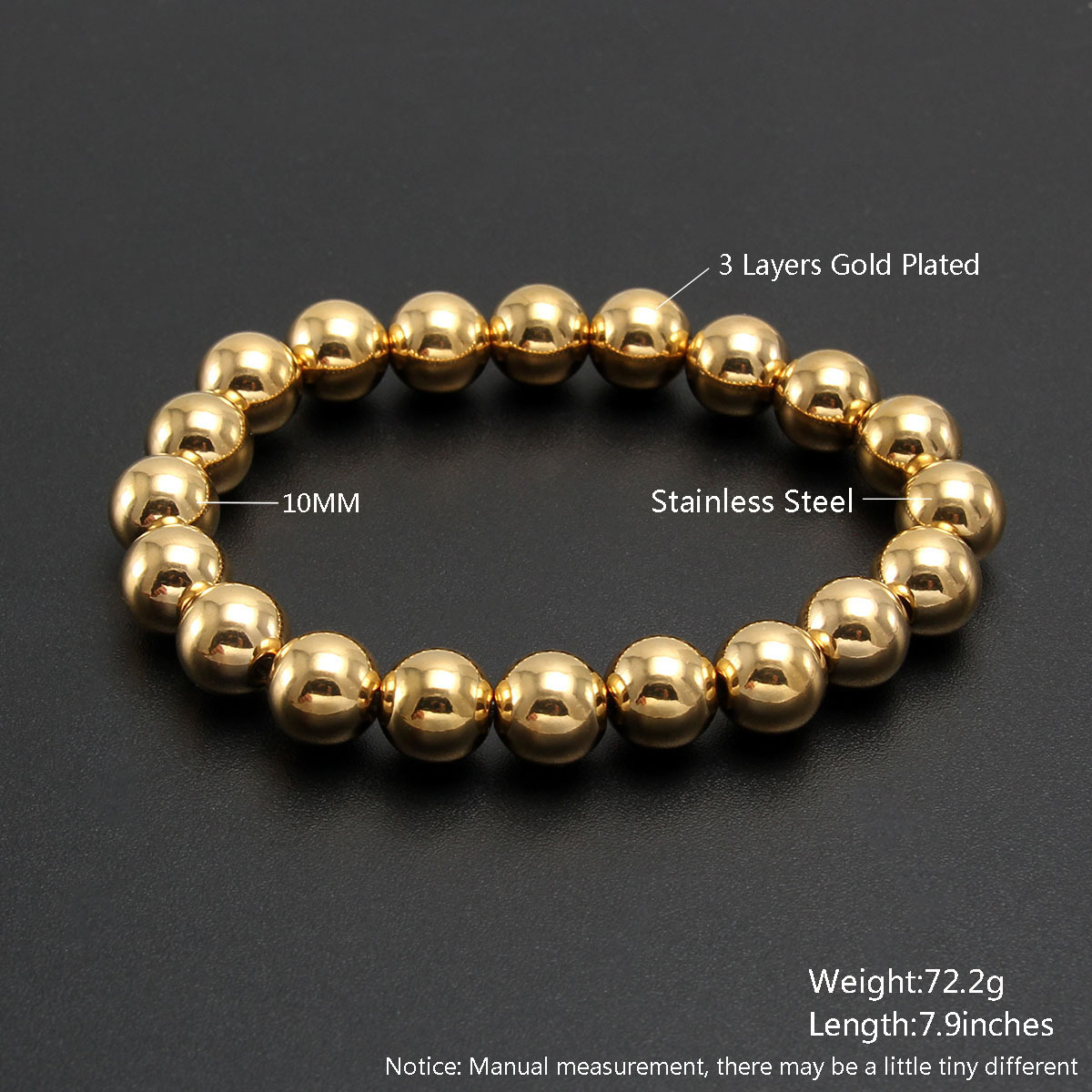 PVD Coated Gold Plating Process 304 Stainless Steel Pendant Material Simple Style Geometric 304 Stainless Steel Bracelets In Bulk