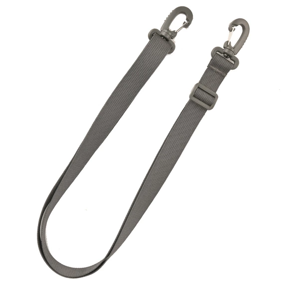 Gray shoulder strap