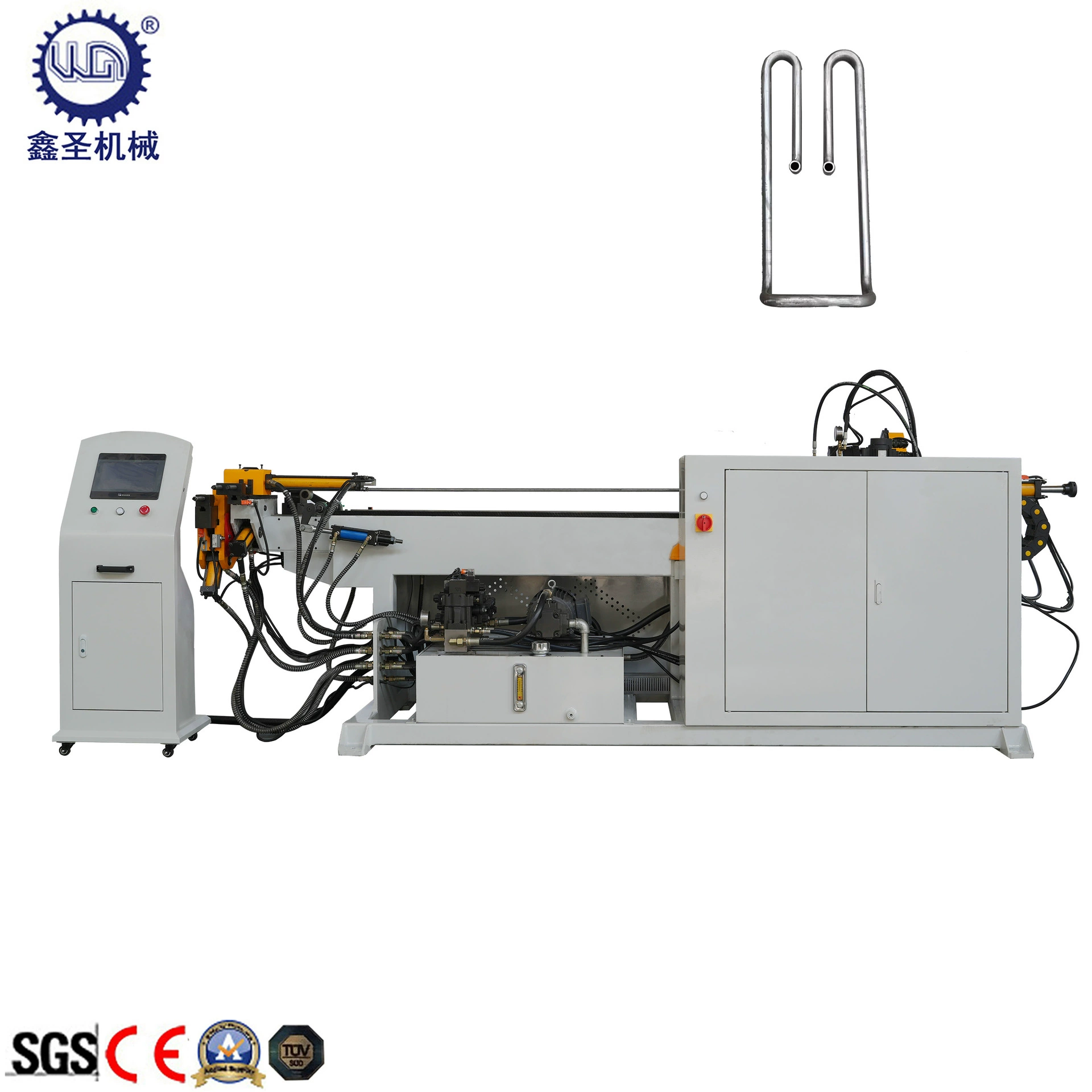 Гибочный станок с ЧПУ, одношпиндельный гидравлический трубогиб, диаметр труб 89 мм, автоматический трубогиб для полых труб