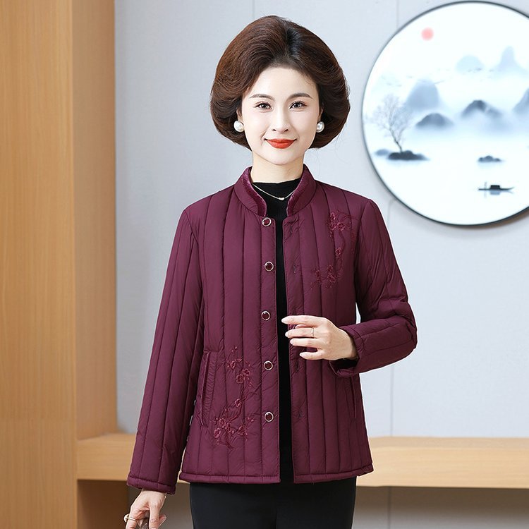 老年人女冬装小棉袄奶奶妈妈冬季棉衣轻薄款棉服外套太太老人内穿|undefined