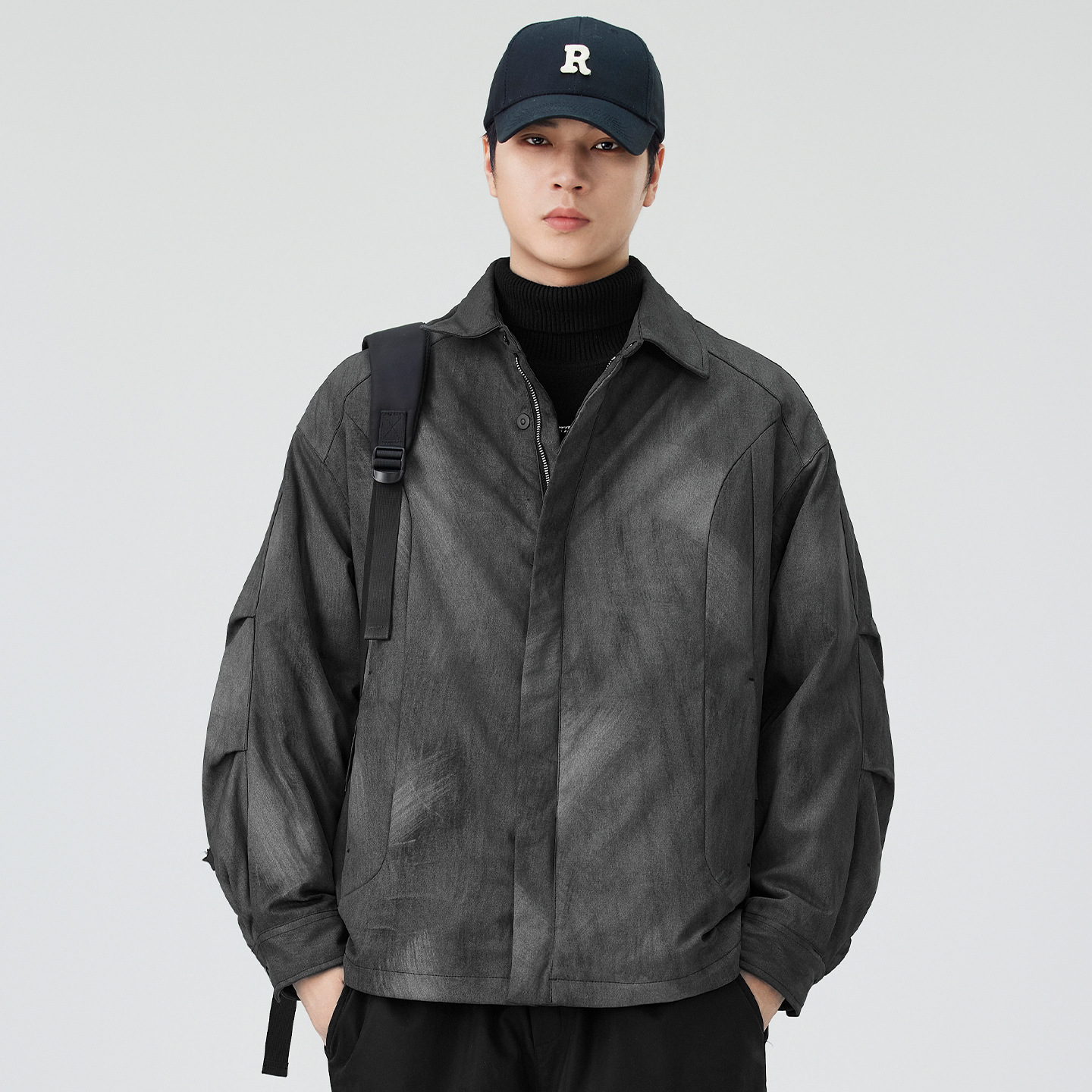 2025 invierno nuevo chaqueta de plumón para hombres retro japonés con solapa suelta chaqueta de plumón cálida abrigo de ocio universal