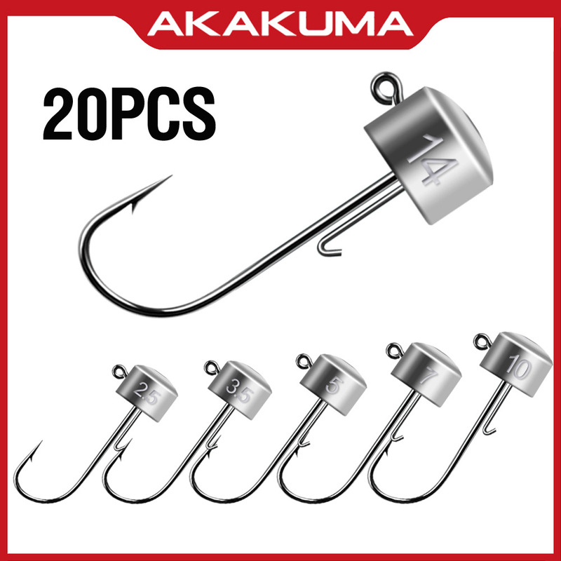 20 Pieces of Ned Lead Head Hooks 2.5G-14G Luya Anti-Hanging Bottom Fish Hooks Cylindrical Head Lead Head Hooks Soft Bait Fish Hooks 20 Pieces of Ned Lead Head Hooks 2.5G-14G Luya Anti-Hanging Bottom Fish Hooks Cylindrical Head Lead Head Hooks Soft Bait Fish Hooks