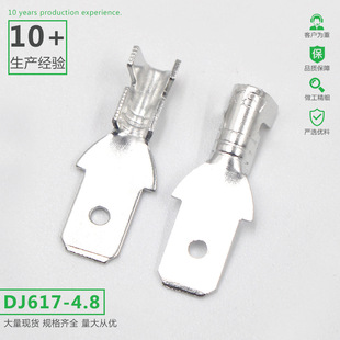 Factory direct supply DJ617-4.8 4.8 insert 187 insert 4.8 cold-pressed terminal insert brass tin-plated Terminal