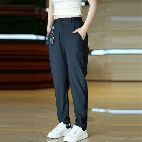 2025 Four-Way Stretch Quick-Dry Ice Silk Pants for Men - Spring and Summer Thin Straight Leg Sports Pants - Business Casual Pants