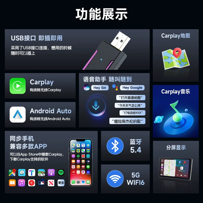 2-в-1 коробка для Apple и Android, умный адаптер для мобильного телефона