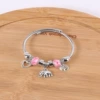 15#ycb147-3 Elephant pendant pink