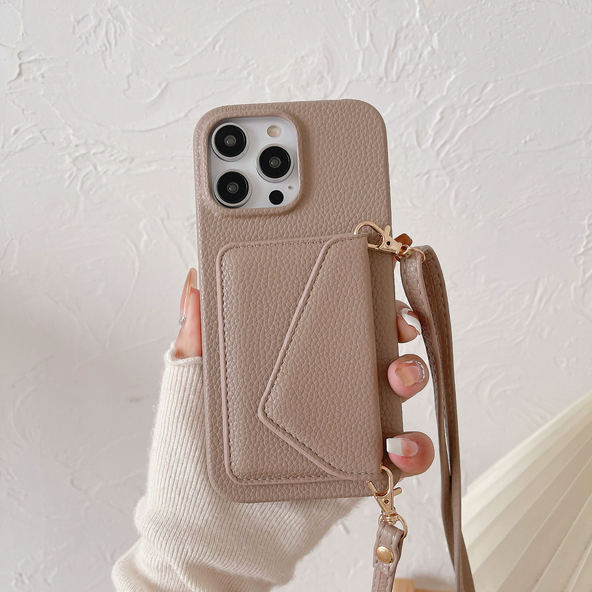 Apple, совместимый чехол для телефона pro, iphone15, держатель карт, плечевая сумка