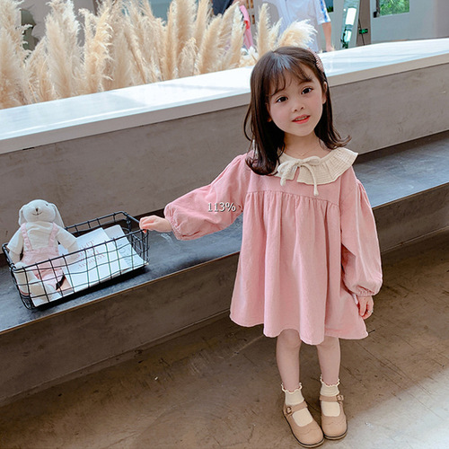 Girls skirt sweet temperament dress princess skirt 24 autumn new style foreign trade children's clothing drop shipping 3-8 years old
