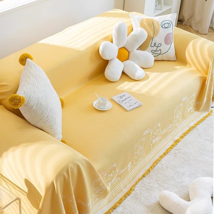 Chenille Sofa Cover, High-End Non-Slip Sofa Cover, Anti-Cat Scratch, Non-Stick Hair, All-Inclusive Sofa Cover, Suitable for All Seasons