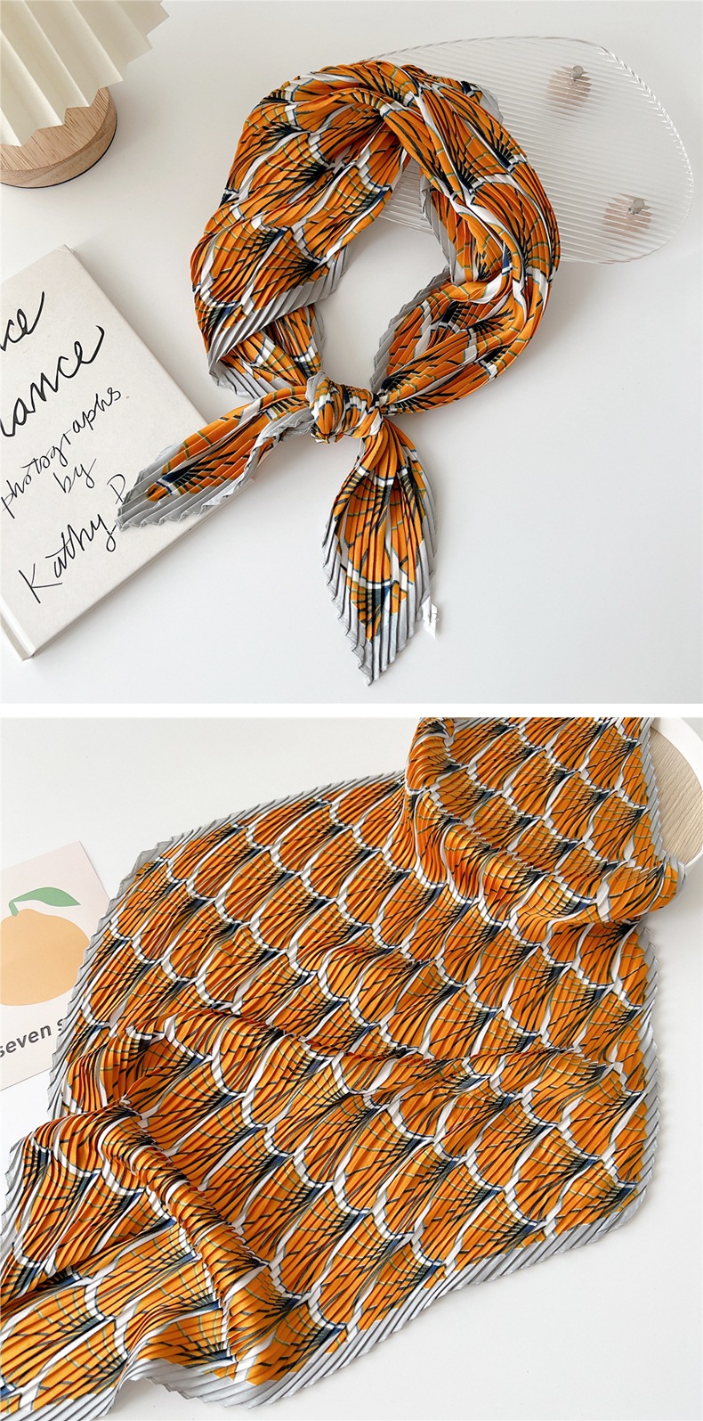 60g Weight Silk Scarf Classification Outdoor, Travel Occasion Polyester Material Printing Pattern Spring&Summer Season Women's Gender Printing Design Elegant Style Women's Elegant Printing Polyester Printing Silk Scarf 11