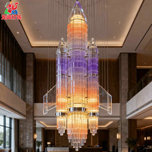 非标火箭模型装饰造型别墅酒店大堂工程展厅商用订树脂制装饰吊灯