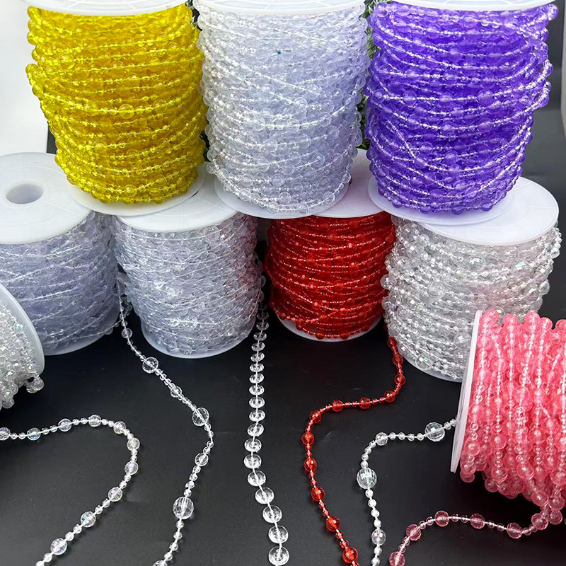 Wedding Crystal Octagon Bead Curtain Door Curtain Acrylic Wedding Bead Chain Crystal Tree Decorative Bead Curtain Wedding Road Lead Curtain