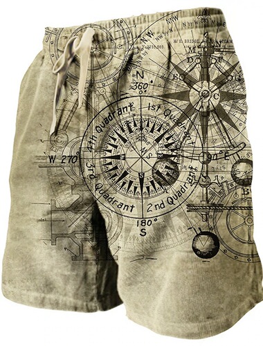 Summer 3D digitally printed shorts, personalized pattern design, comfortable, breathable, fashionable, casual and light