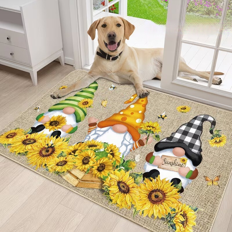 Cross-border TEMU American-style autumn Thanksgiving doormat, dirt-resistant and easy to maintain, decorative entryway mat, available for dropshipping