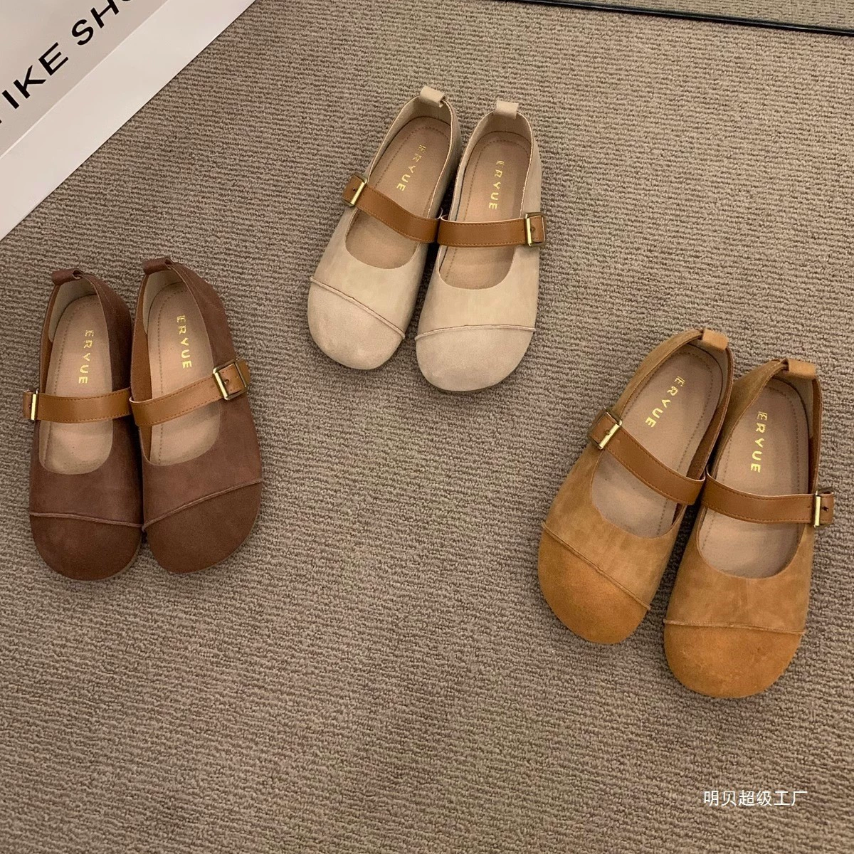 Женские туфли Birkenstock 2025 года, новые весенние туфли на плоской подошве, женские туфли Mary Zhen, уродливые милые туфли в стиле «бабушки».