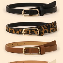 新款简约百搭PU细腰带女时尚装饰皮带