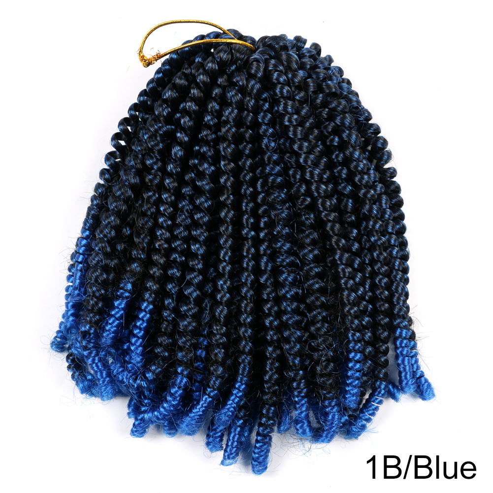 Fjäderflätad Fjädertwist Kemisk Fiber Smutsig Fläta Hårförlängning Virkad Hårperuk_voghion.com